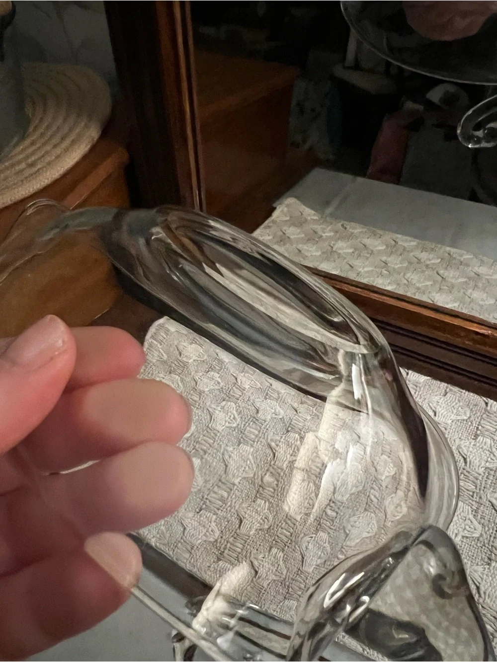 DUNCAN &‎ MILLER Vintage MCM 1930s-1950s Clear Glass Swan Candy/Trinket Dish EUC